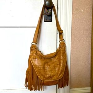 Lucky Brand Boho Fringed Shoulder Bag